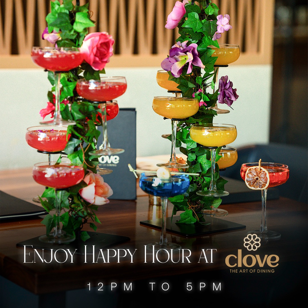 Enjoy Happy Hour at Clove 12PM to 5PM